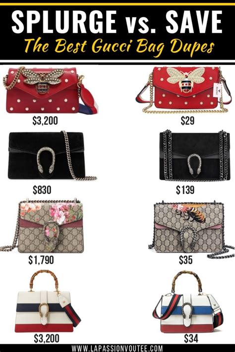 gucci dupe bag|gucci look alike bags.